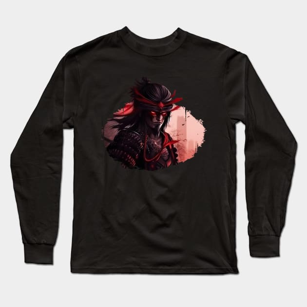 Samurai Warrior - Anime Shirt Long Sleeve T-Shirt by KAIGAME Art